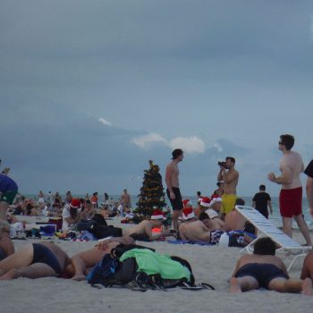kerst vieren op Miami Beach 